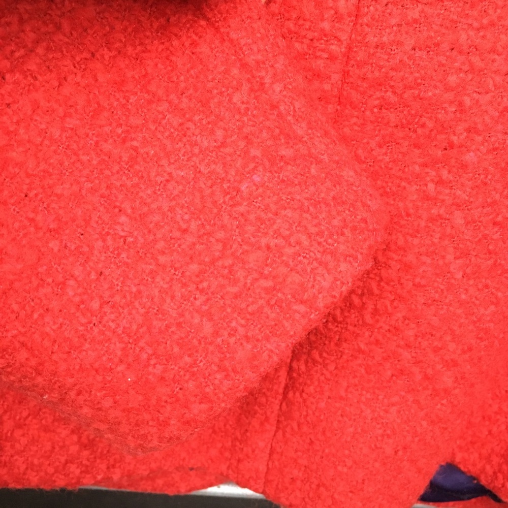 Boden red orange tweed statement blazer snap 10 - Picture 6 of 10